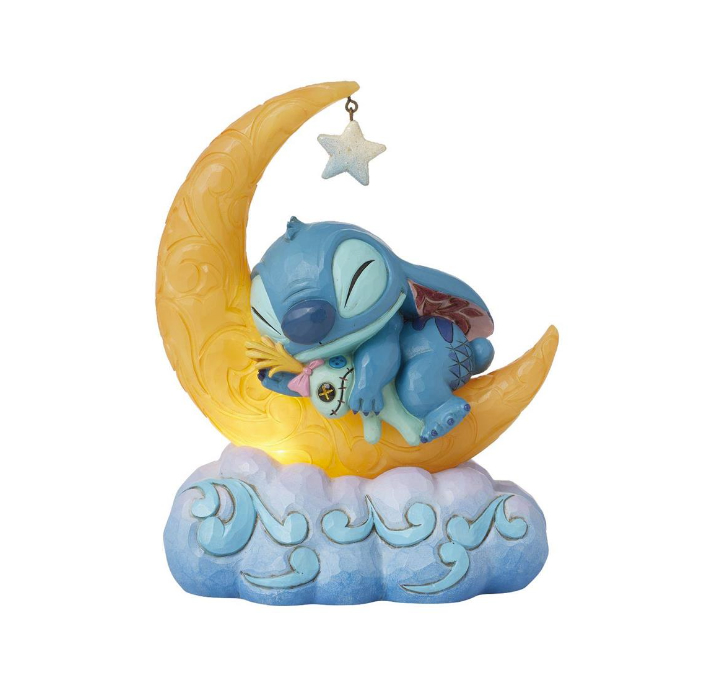 Jim Shore Disney Traditions Stitch & Scrump on Moon Sweet Dreams