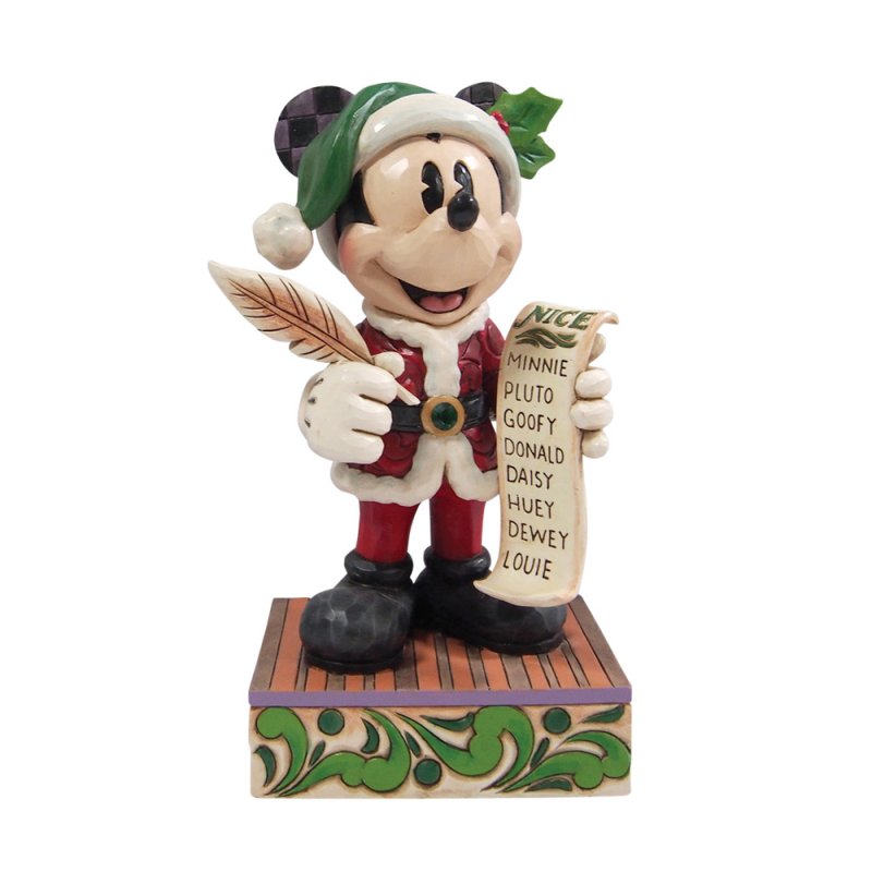 Jim Shore Disney Traditions Twenty Years of Magic Santa Mickey with List