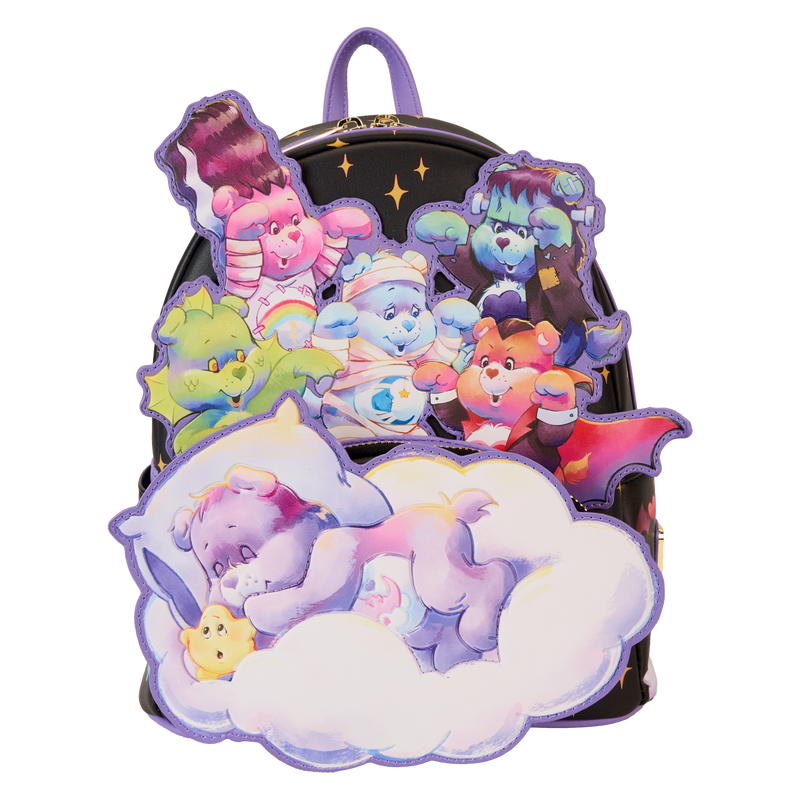 Loungefly Care Bears x Universal Monsters Scary Dreams Glow Mini Backpack