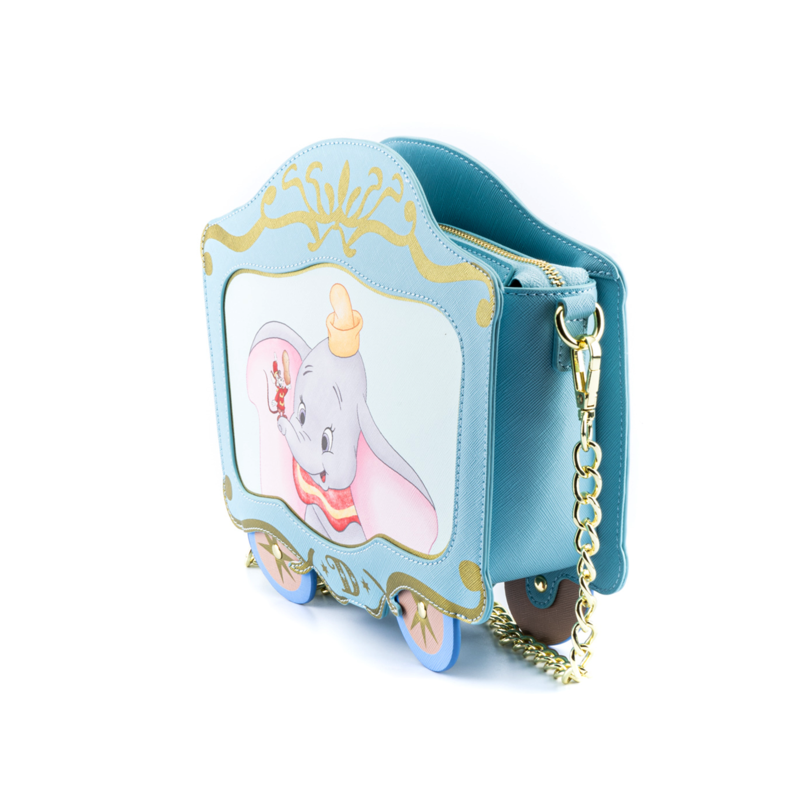 LOUNGEFLY DISNEY DUMBO 80TH ANNIVERSARY TRAIN CAR CROSSBODY BAG