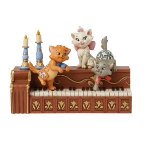 Jim Shore Disney Traditions Aristocat Kittens on  Piano Paws at Play