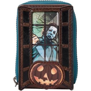  Loungefly Halloween Michael Myers Pumpkin Glow Accordion Zip Around Wallet