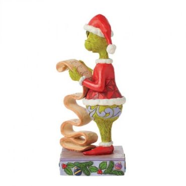 Jim Shore Grinch Holding Nighty / Nice List Figurine