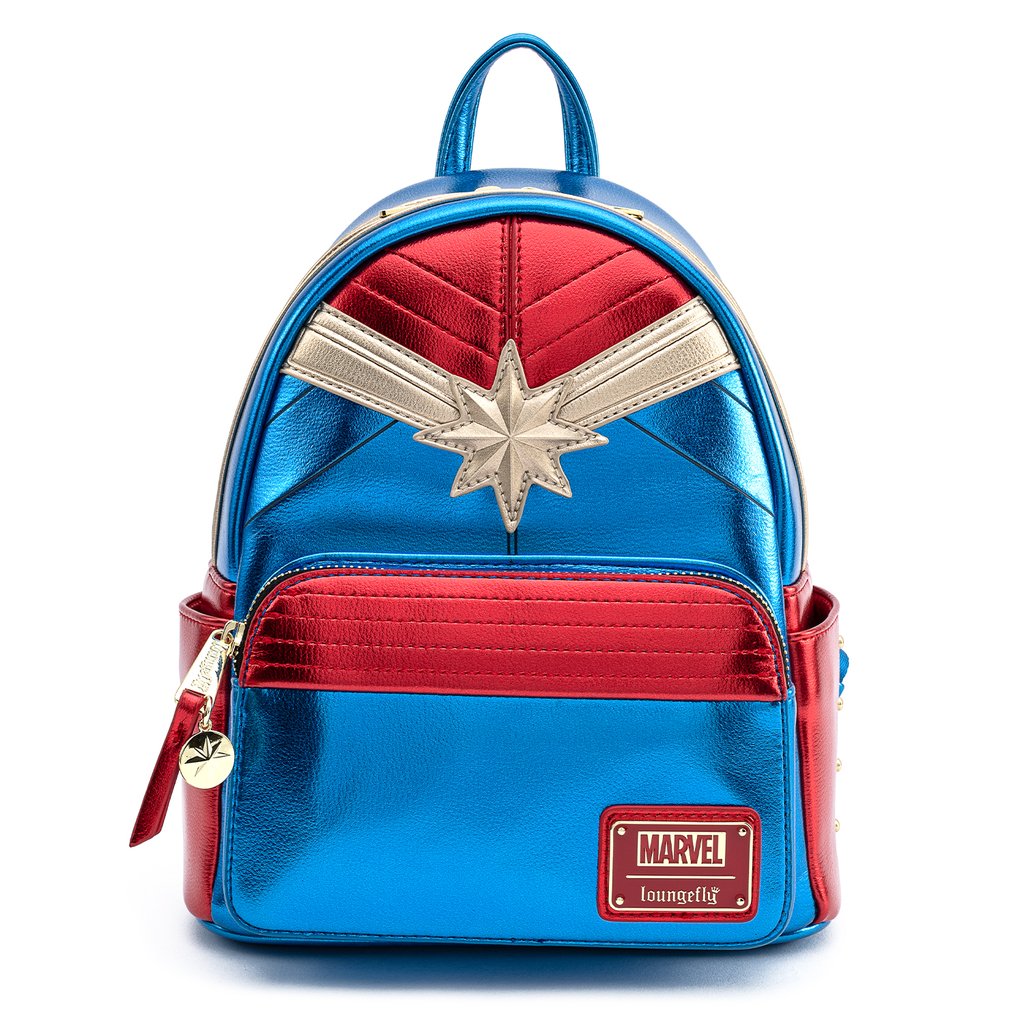 Loungefly Marvel Classic Captain Marvel Metallic Mini Backpack Mvbk0118