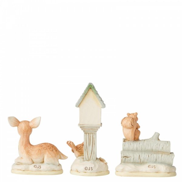 Jim Shore Heartwood Creek White Woodland Mini Accessory Set of 3