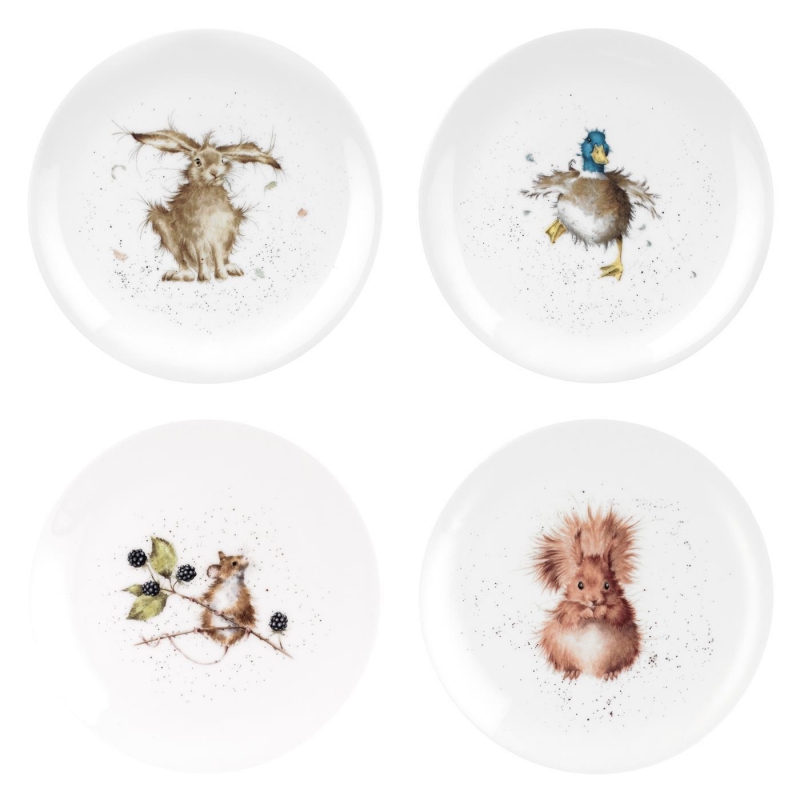 Wrendale 8" Coupe Plate - Assorted Set of 4