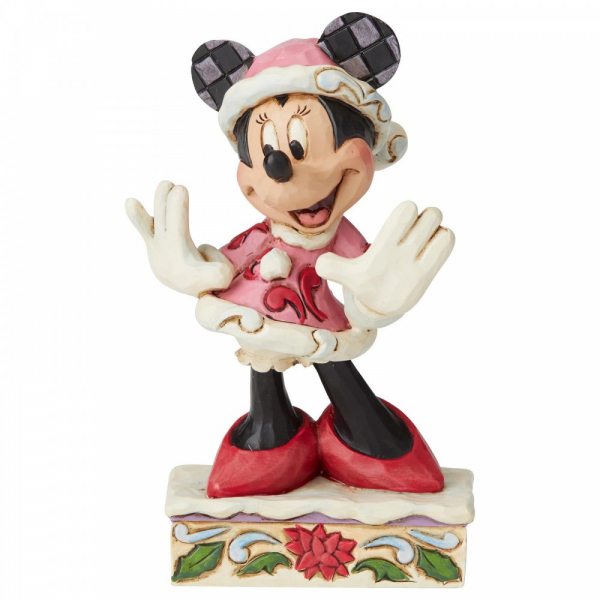 Disney Traditions Festive Fashionista (Minnie Mouse Christmas Figurine)