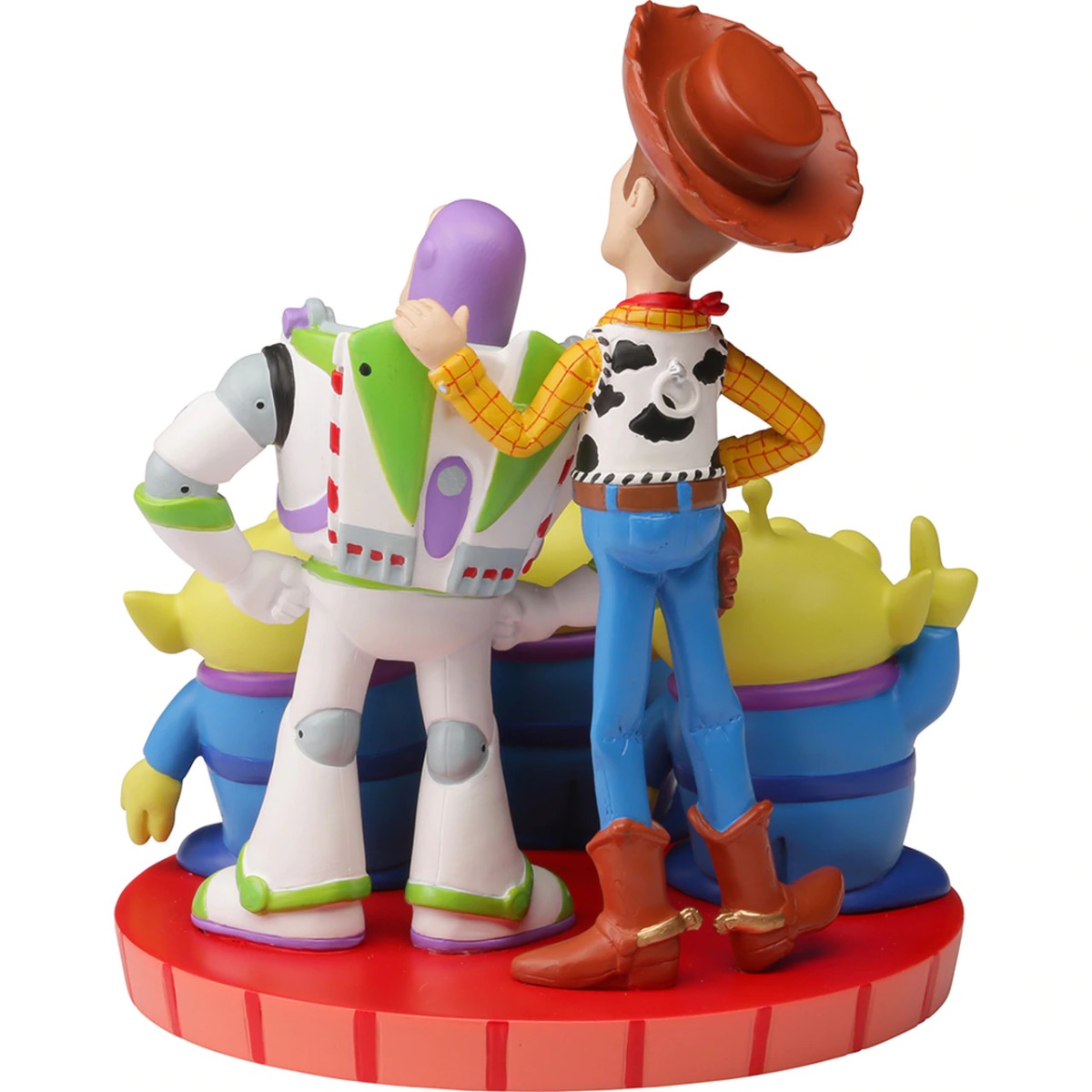 Precious Moments Disney and Pixar We Look Up To You Woody, Buzz and Martian Figurine