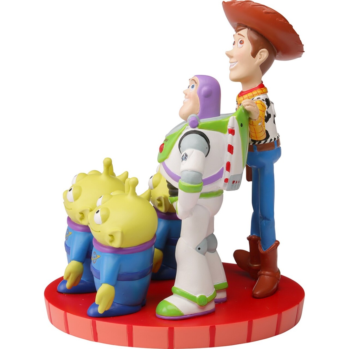 Precious Moments Disney and Pixar We Look Up To You Woody, Buzz and Martian Figurine