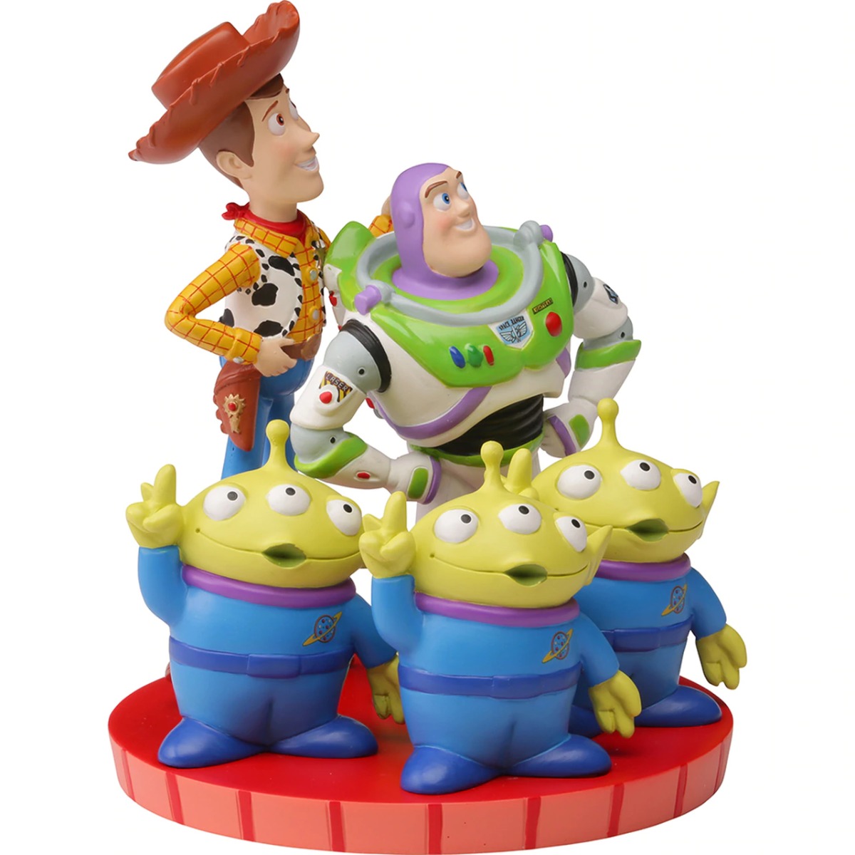 Precious Moments Disney and Pixar We Look Up To You Woody, Buzz and Martian Figurine