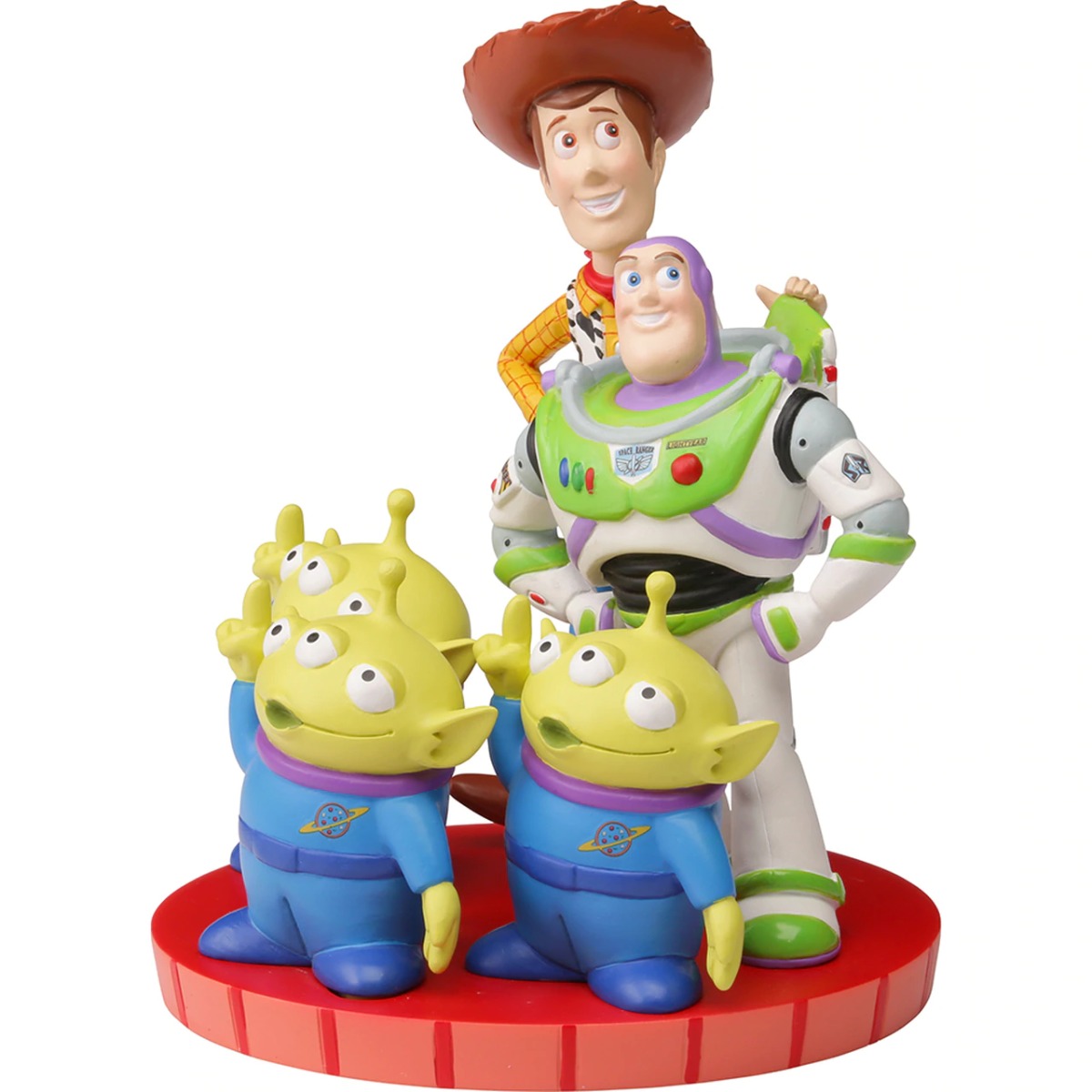 Precious Moments Disney and Pixar We Look Up To You Woody, Buzz and Martian Figurine