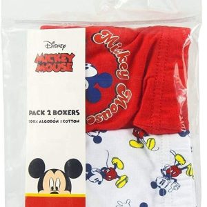 Disney Mickey Mouse Pack Of 2 Boys Boxers Age 2 Years