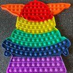 MEGA JUMBO 27CM Pop It Fidget Alien Rainbow