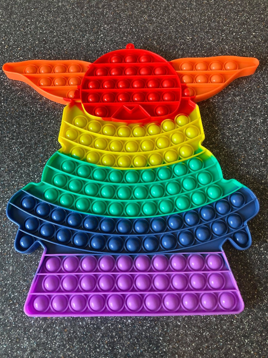 MEGA JUMBO 27CM Pop It Fidget Alien Rainbow