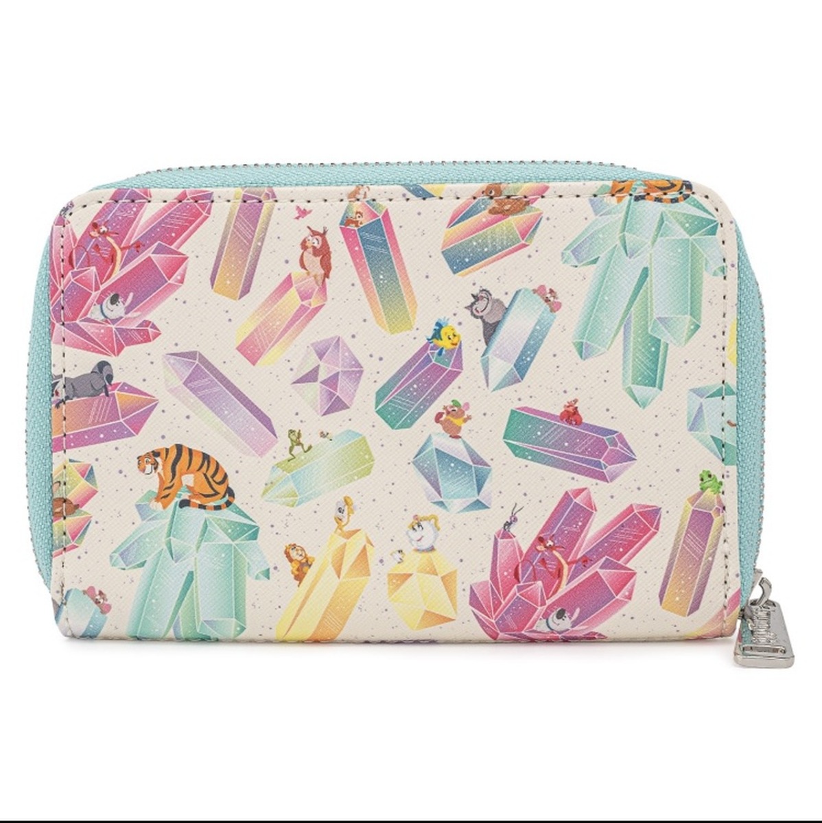 Loungefly Disney Crystal Sidekicks AOP Zip Around Wallet