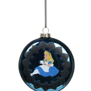 Disney Alice in Wonderland 80mm Glass Disk Hanging Ornament