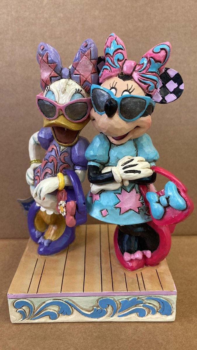 Jim Shore Disney Traditions Fashionista Minnie and Daisy Figurine - SIGNED JIM SHORE