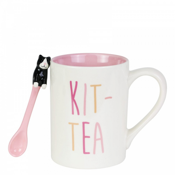 Kit-Tea Mug with Sculpted Spoon Set 6003681