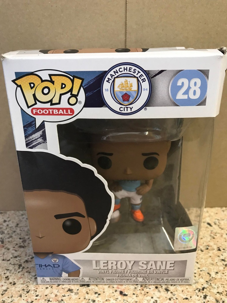 FUNKO POP VINYL MANCHESTER CITY - LEROY SANE - BRAND NEW IN DAMAGED BOX