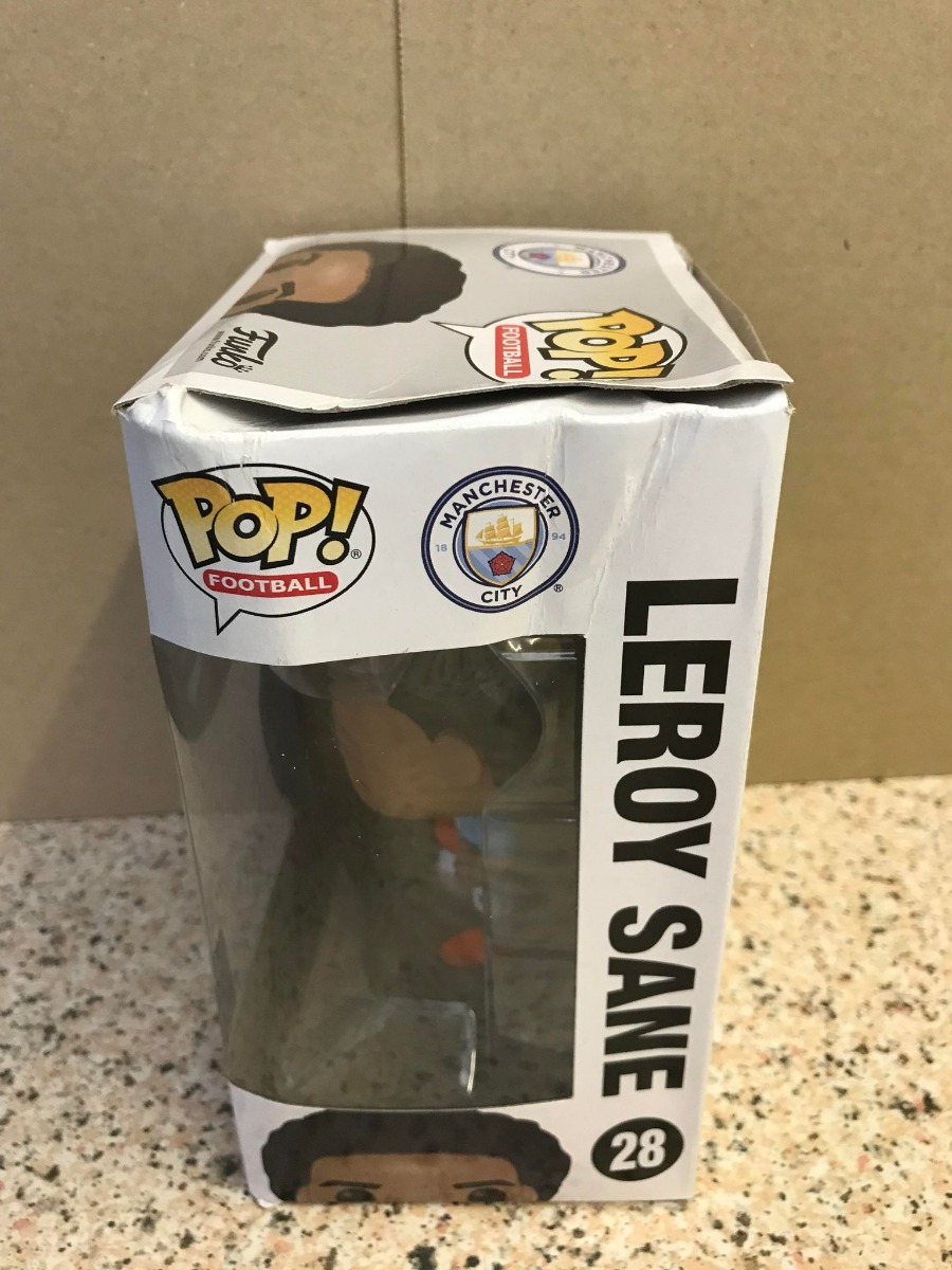 FUNKO POP VINYL MANCHESTER CITY - LEROY SANE - BRAND NEW IN DAMAGED BOX