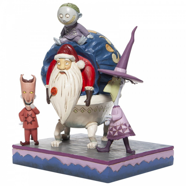 Disney Traditions Lock, Shock and Barrel with Santa Figurine