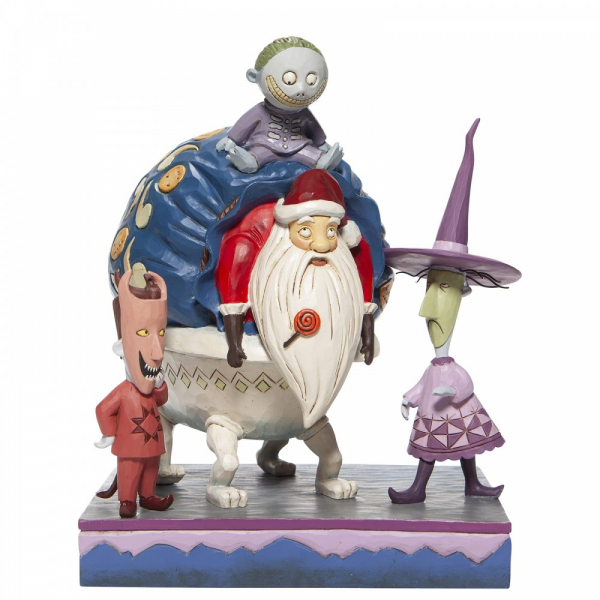 Disney Traditions Lock, Shock and Barrel with Santa Figurine