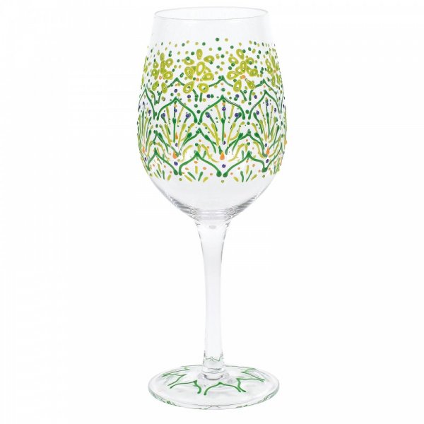 Lemon Henna Wine Glass