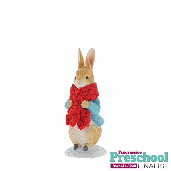 Beatrix Potter Peter Rabbit in a Festive Scarf Figurine