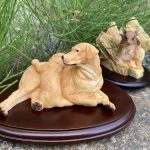 Teviotdale Set of 2 Ornaments - Mouse with Hole and Labrador with Pups (Golden)