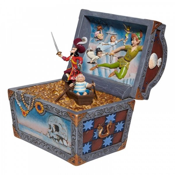 Disney Traditions Treasure strewn Tableau - Peter Pan Flying Scene Figurine