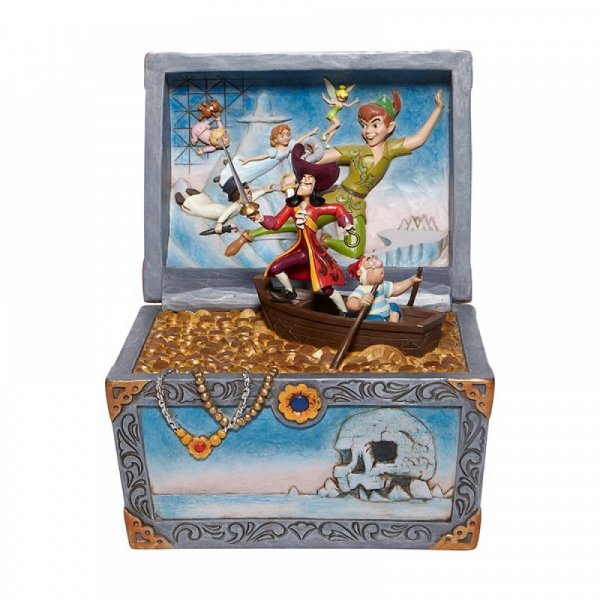 Disney Traditions Treasure strewn Tableau - Peter Pan Flying Scene Figurine