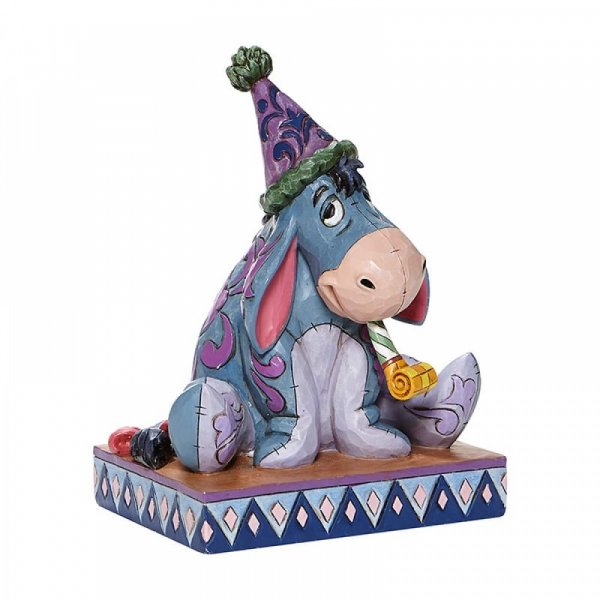 Disney Traditions Birthday Blues Eeyore with Birthday Hat Figurine