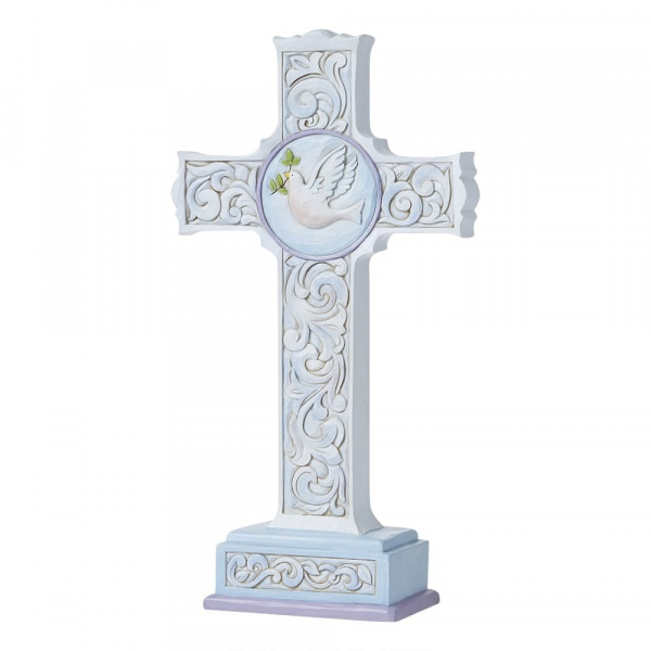 Jim Shore Heartwood Two Sided Standing Cross Figurine - 6008405