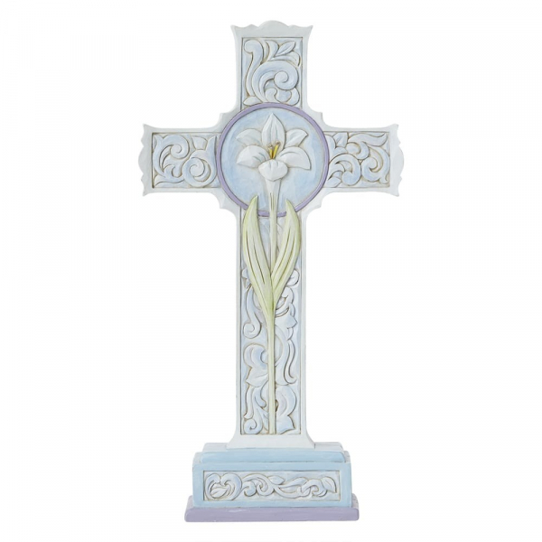 Jim Shore Heartwood Two Sided Standing Cross Figurine - 6008405