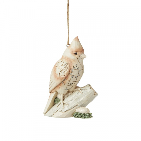 Jim Shore Heartwood Creek White Woodland Cardinal Hanging Ornament - 6008867