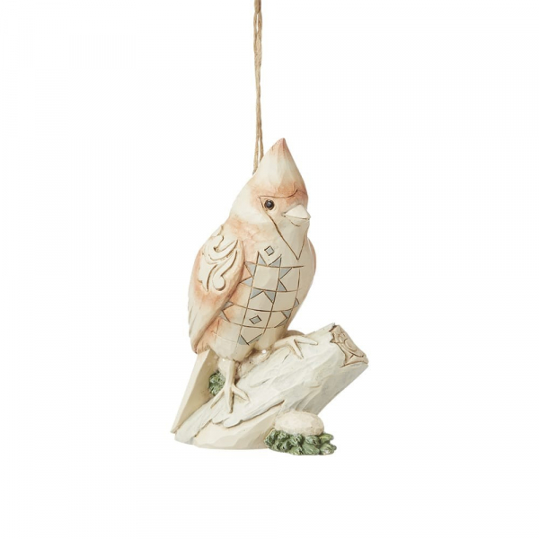 Jim Shore Heartwood Creek White Woodland Cardinal Hanging Ornament - 6008867