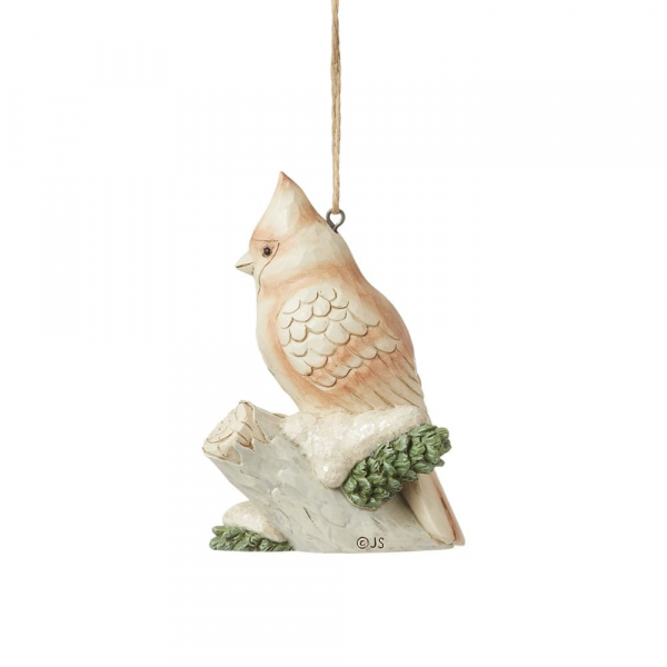 Jim Shore Heartwood Creek White Woodland Cardinal Hanging Ornament - 6008867