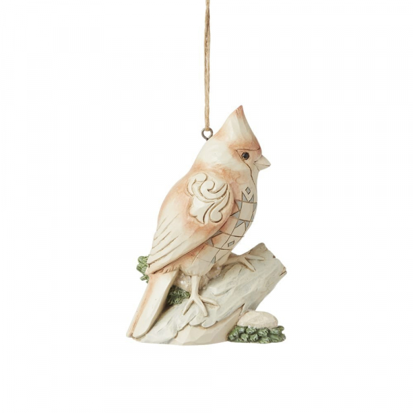 Jim Shore Heartwood Creek White Woodland Cardinal Hanging Ornament - 6008867