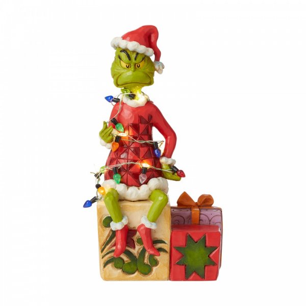 Grinch with lights Figurine - The Grinch by Jim Shore