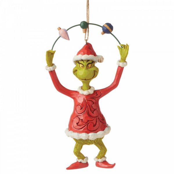 Jim Shore Grinch Juggling Ornaments Hanging Ornament