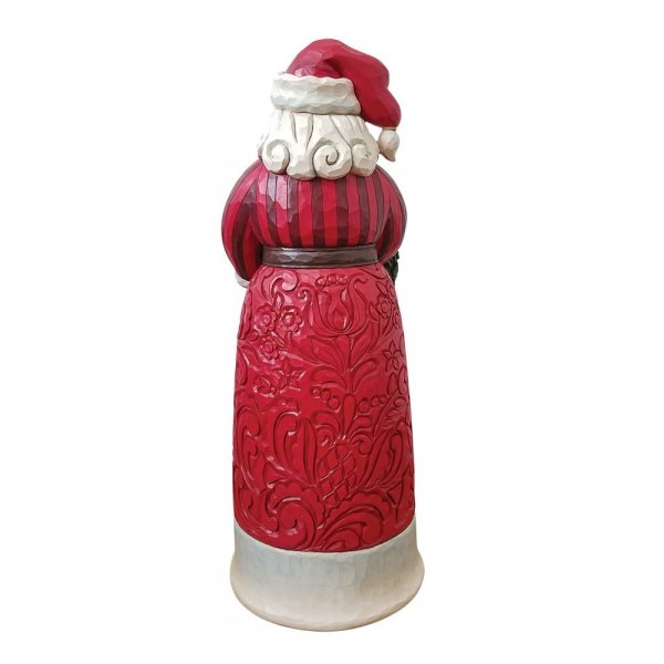 Jim Shore Heartwood Creek Santa Statue Holding Wreath Figurine