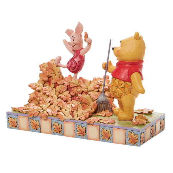 Disney Traditions Piglet Playing in a Pile of Leaves that Pooh Just Raked - 6008990