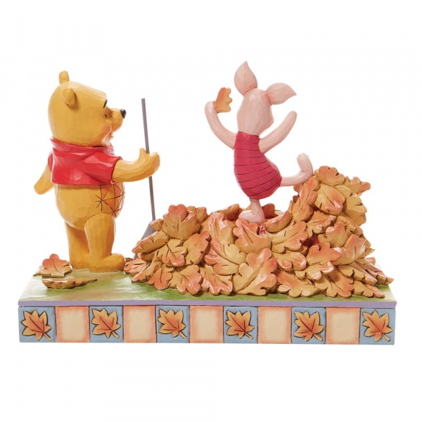 Disney Traditions Piglet Playing in a Pile of Leaves that Pooh Just Raked - 6008990