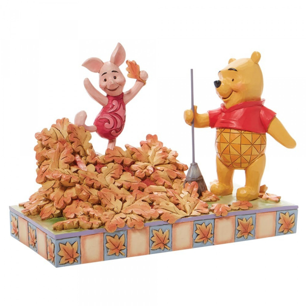 Disney Traditions Piglet Playing in a Pile of Leaves that Pooh Just Raked - 6008990