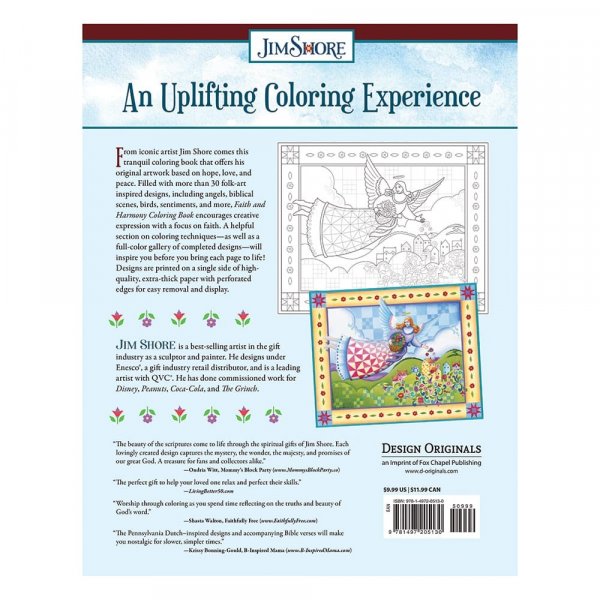 Jim Shore Faith and Harmony Colouring Book