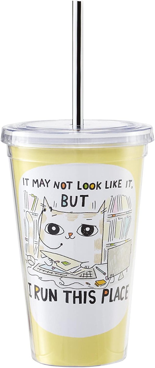 Enesco Cats @ Work I Run This Place Drinking Cup- 4048930