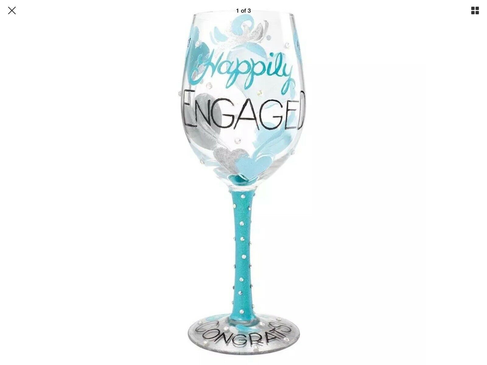 Lolita Happily Engaged Wine Glass - 4056855