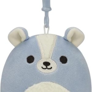 Squishmallows 3.5 inch Clip-On Plush Sol the Blue Skunk