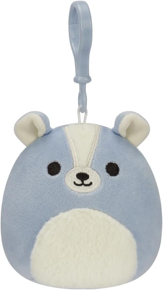 Squishmallows 3.5 inch Clip-On Plush Sol the Blue Skunk