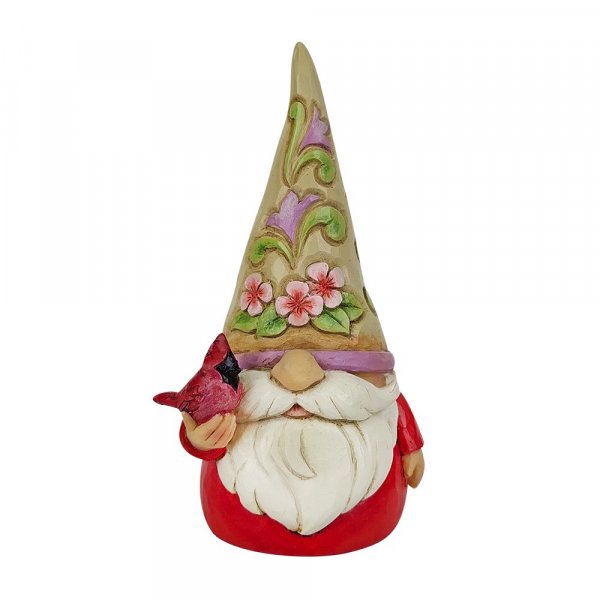 Jim Shore Heartwood Creek Gnome with Bird Figurine